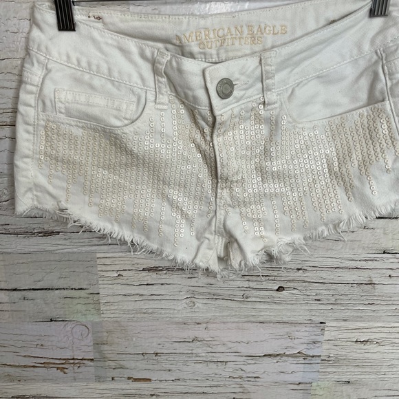 American eagle white shorts size 4 Jean - Picture 4 of 11